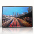 Large abstract wall art depicting Madrid's skyline in muted earth tones on a framed acrylic, ideal for modern art wall decor.