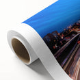 Art Deco style poster of Madrid scenery in pastel shades on rolled canvas, ideal for nursery wall art.