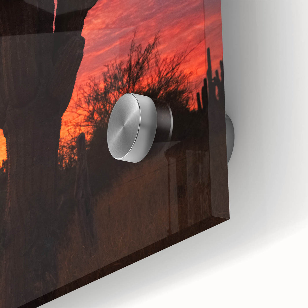 Large abstract wall art of Baja California scenery in muted earth tones on acrylic glass, ideal for dining room ambiance.