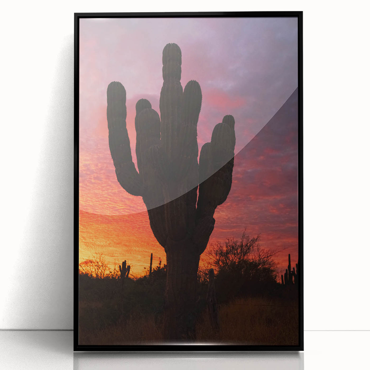 Large abstract wall art featuring geometric shapes in earth tones on a framed acrylic, ideal for modern living room decor.