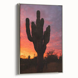 Landscape art painting of Baja California on a silver-framed canvas.