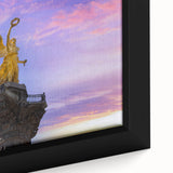 Extra large framed canvas featuring a textured depiction of Mexico City in a black, colorful art style.