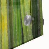 Large abstract wall art of Oaxaca scenery in mid-century modernist style, vividly colored, printed on acrylic glass.