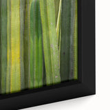 Black wall art depicting Oaxaca, Mexico scenery on a textured, framed canvas with vibrant, colorful accents.