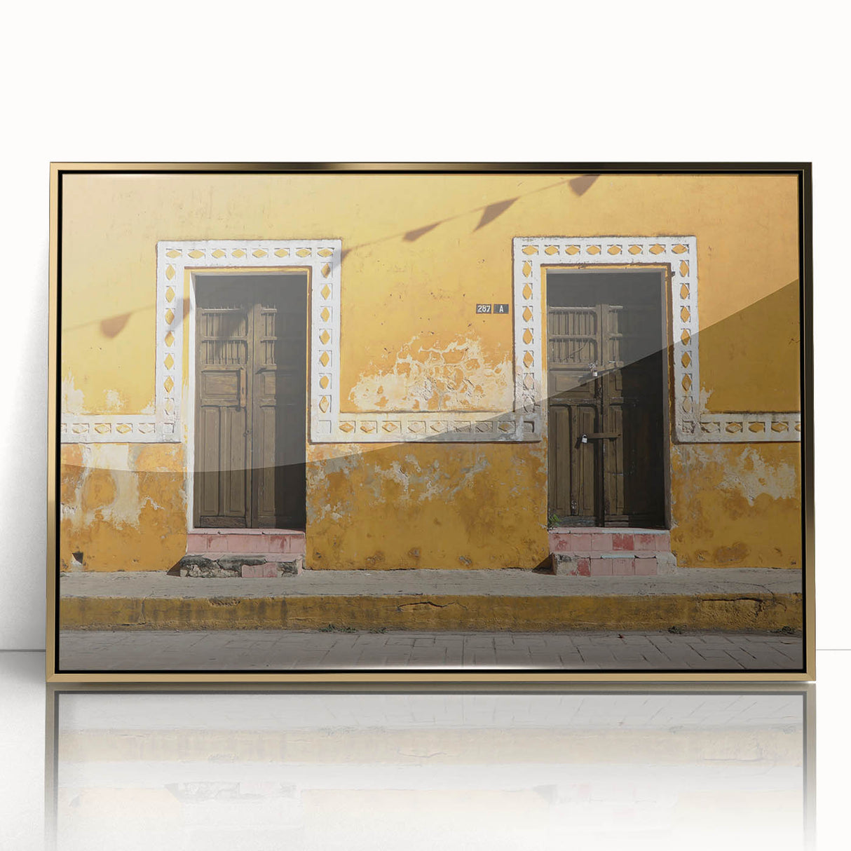 Large art print featuring a Quintana Roo, Mexico scenery in mid-century modernist style.