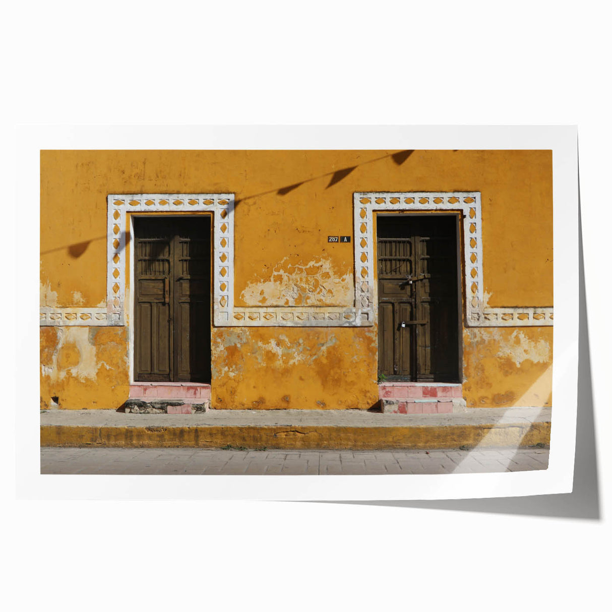 Rolled canvas print of Quintana Roo scenery with vibrant green and blue tones, ideal for art wall dining room.