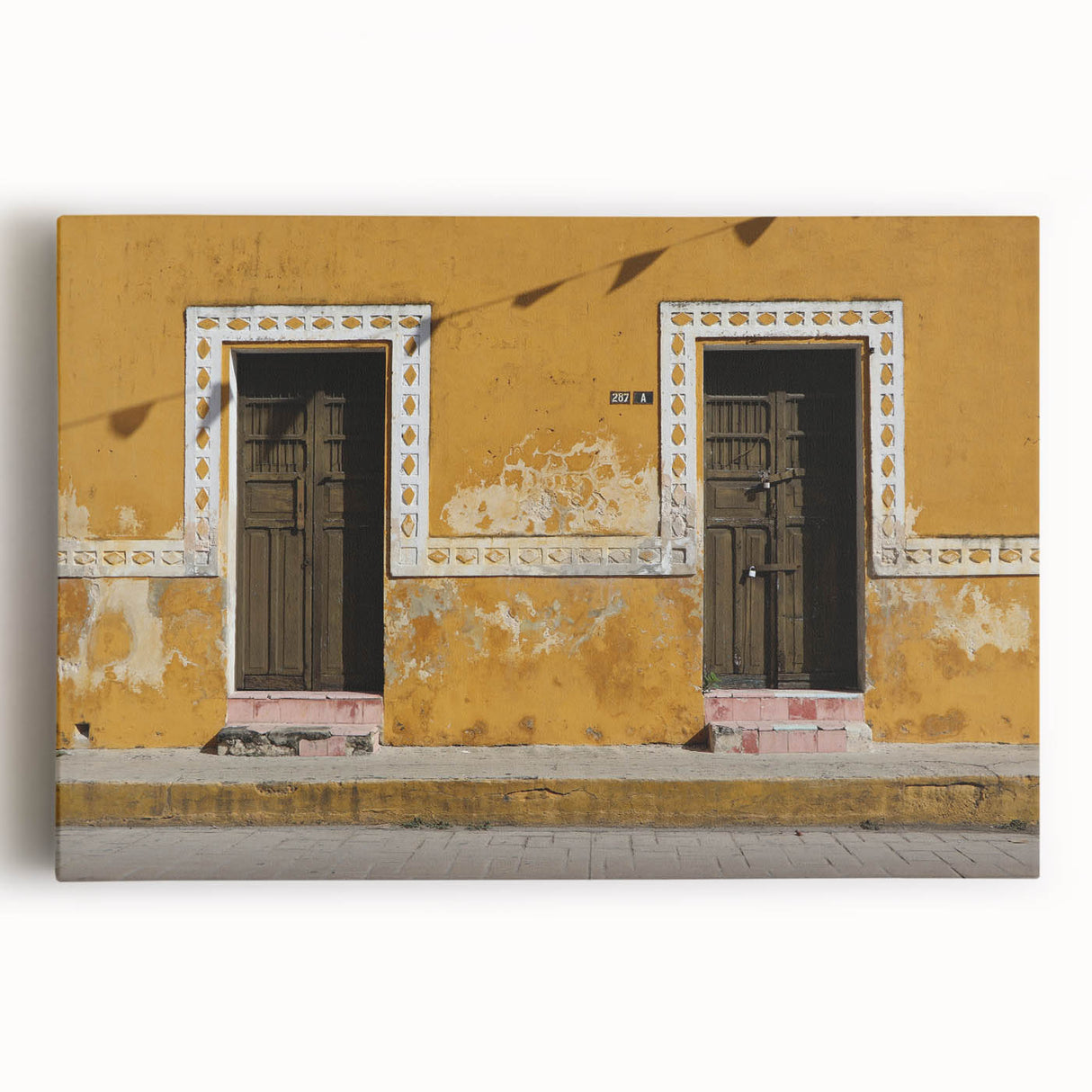 Black and white photograph of Quintana Roo scenery on stretched canvas, ideal for kitchen wall art.