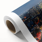 Art Deco poster of Tel Aviv skyline in pastel shades on rolled canvas, suitable for nursery wall art or dining room.
