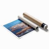 Extra large rolled print featuring a Middle Eastern scenery with vibrant floral elements, ideal for classy bathroom wall art.