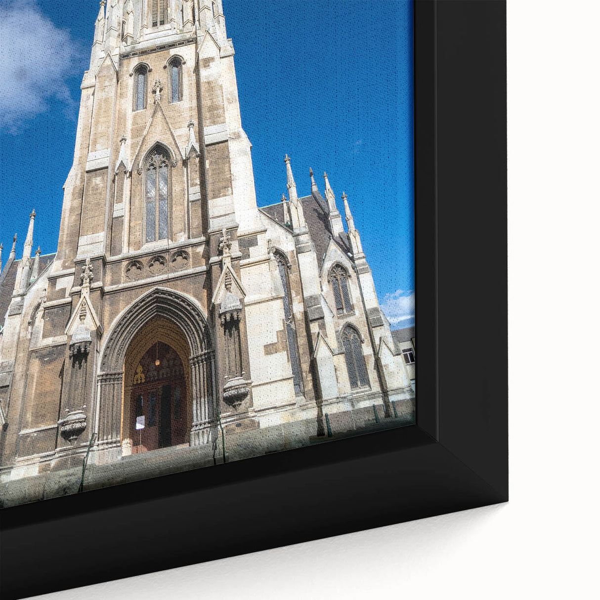 Extra large framed canvas featuring a textured depiction of Otago, New Zealand in black with colorful accents.