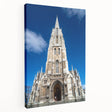 Side view of a stretched canvas depicting the Otago, New Zealand scenery in muted earth tones, ideal for kitchen wall art.