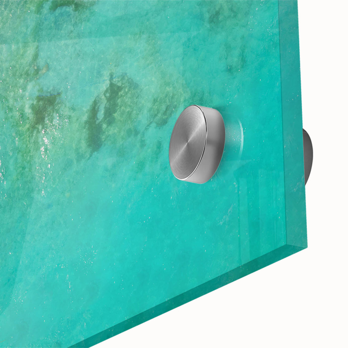 Large abstract wall art depicting a Colombian landscape in muted earth tones on acrylic glass, ideal for dining room decor.