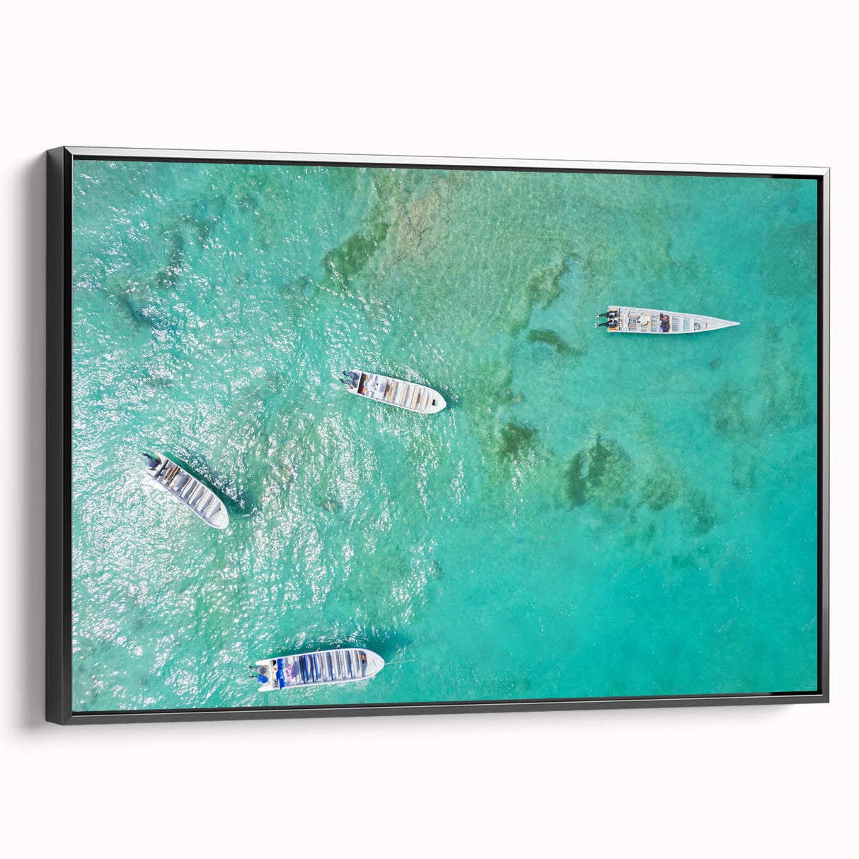 Black and white framed canvas of a vintage Colombian landscape, ideal for bedroom wall art.