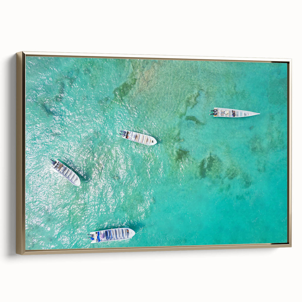 Framed canvas featuring a vintage-style landscape painting of a Colombian scenery in muted gold and black tones.
