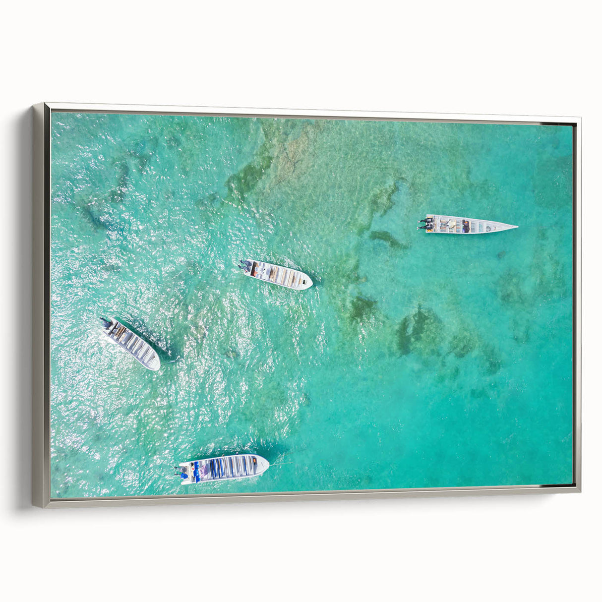 Framed canvas of a vintage-style Colombian landscape painting in vibrant colors.