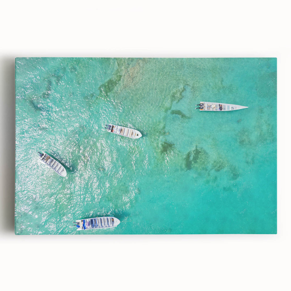Large black and white stretched canvas of a Colombian landscape, suitable for kitchen wall art.