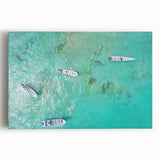 Large black and white stretched canvas of a Colombian landscape, suitable for kitchen wall art.