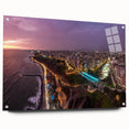 Acrylic print of a large abstract depiction of a South American landscape, using earthy tones, ideal for dining room decor.