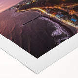 Art deco poster of a scenic Peruvian landscape on rolled canvas, featuring earthy tones, ideal for dining room wall art.