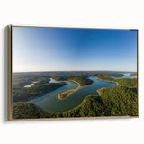 Framed canvas featuring a vintage-style Arkansas landscape in muted gold and black tones, ideal for bedroom wall art.