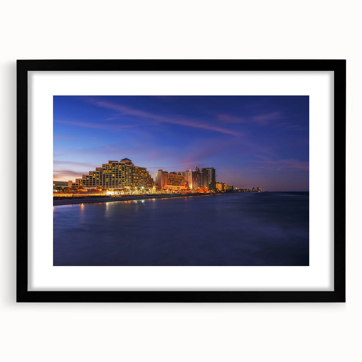 Colorful abstract art print featuring textured brush strokes in vibrant hues, framed in black, ideal for living room decor.