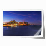 Extra large rolled print of Daytona scenery with vibrant floral elements on a canvas, ideal for art wall dining room.