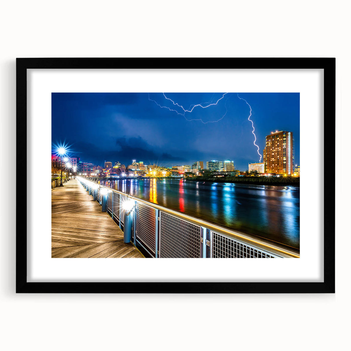 Abstract art print of Delaware scenery in vibrant colors on a textured, extra large canvas, ideal for living room decor.