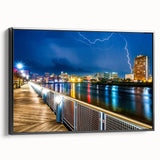 Black and white landscape art painting of Delaware scenery on framed canvas, suitable for bedroom wall decor.