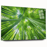 Acrylic print of a large abstract depiction of Maui's landscape in vibrant blue and green tones.