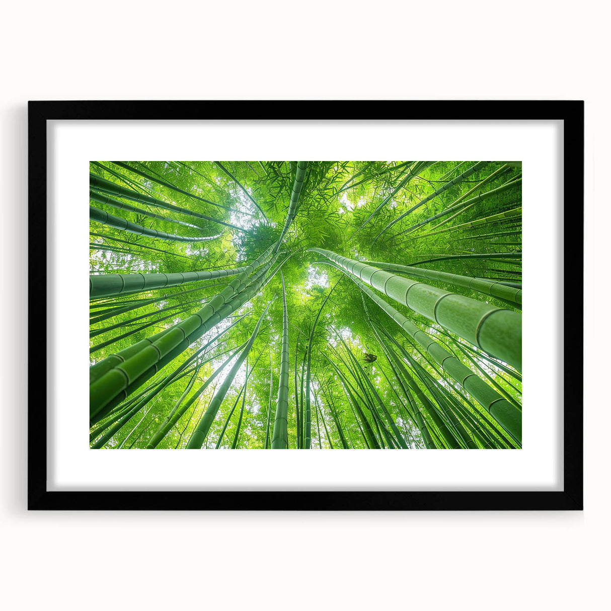 Extra large abstract art print of a colorful Hawaiian landscape on textured canvas, framed in black.