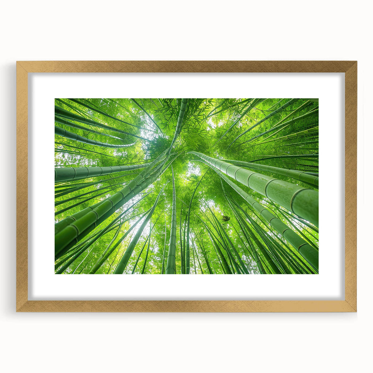 Extra large abstract art print depicting a textured Maui scenery in gold frame, ideal for living room decor.