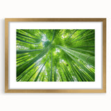 Extra large abstract art print depicting a textured Maui scenery in gold frame, ideal for living room decor.