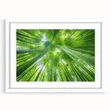 Abstract art print of a vibrant Maui landscape in pastel shades on a framed white mat, ideal for dining room decor.