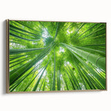 Landscape painting of Maui with lush greenery and ocean, in a gold frame, ideal for bedroom wall decor.