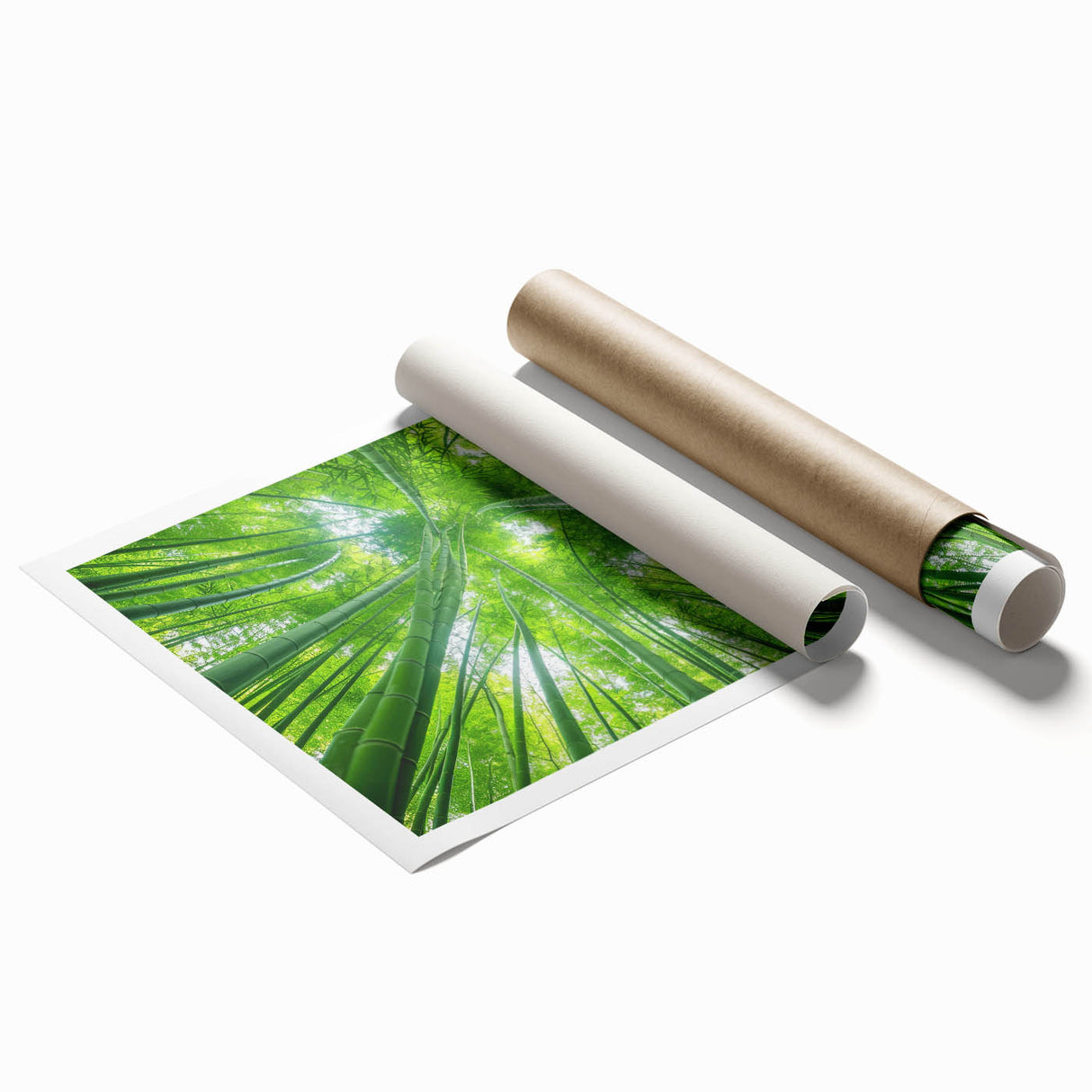 Extra large rolled print of a Maui, Hawaii landscape with vibrant green and blue hues, ideal for classy bathroom wall art.