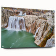 Acrylic print of Idaho scenery featuring expansive blue sky and rolling green hills, ideal for dining room decor.