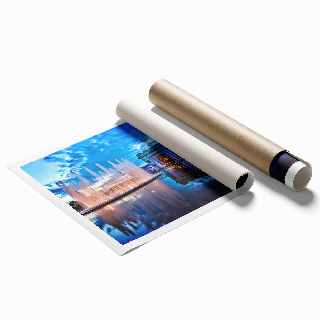 Extra large rolled print of Kansas scenery with muted earth tones, ideal for classy bathroom wall art.