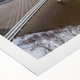 Art deco poster of Kentucky scenery in muted earth tones on rolled canvas, suitable for dining room wall art.