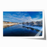 Extra large rolled print featuring a serene Maine landscape with lush greenery and floral elements.