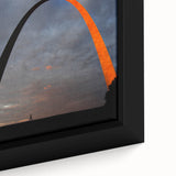 Close-up of a textured black wall art depicting the St.