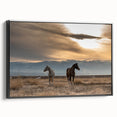 Black and white landscape art painting of Montana on a framed canvas, suitable for bedroom wall decor.