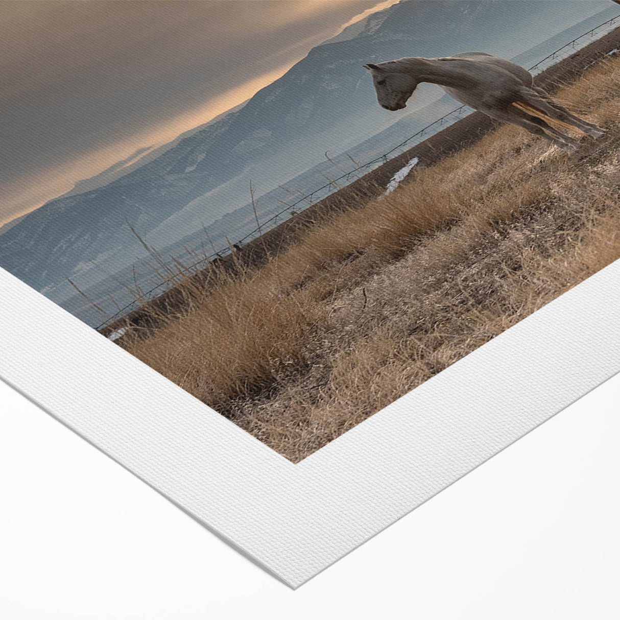 Art deco poster of Montana scenery in muted earth tones on rolled canvas, suitable for dining room wall art.
