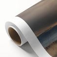 Art deco poster of Montana scenery on rolled canvas, showcasing pastel shades, ideal for nursery wall decor.