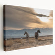 Large art of Montana scenery on stretched canvas with earthy green and blue tones, ideal for kitchen wall art.