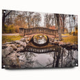 Acrylic print of a large abstract depiction of New Jersey scenery in blue and gray tones, ideal for dining room decor.