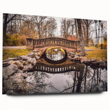 Large abstract wall art depicting a New Jersey scenery in muted earth tones on acrylic glass.