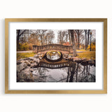 Extra large abstract art print of a textured New Jersey scenery in gold frame, ideal for living room decor.