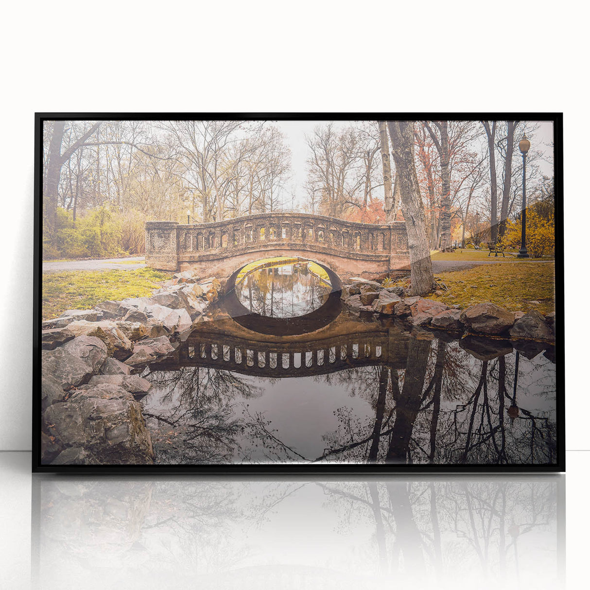 Large abstract wall art featuring the New Jersey skyline in black and white tones on a framed acrylic.