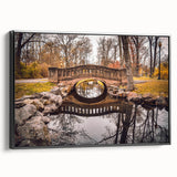 Black and white framed canvas depicting a vintage New Jersey landscape, ideal for bedroom decor.