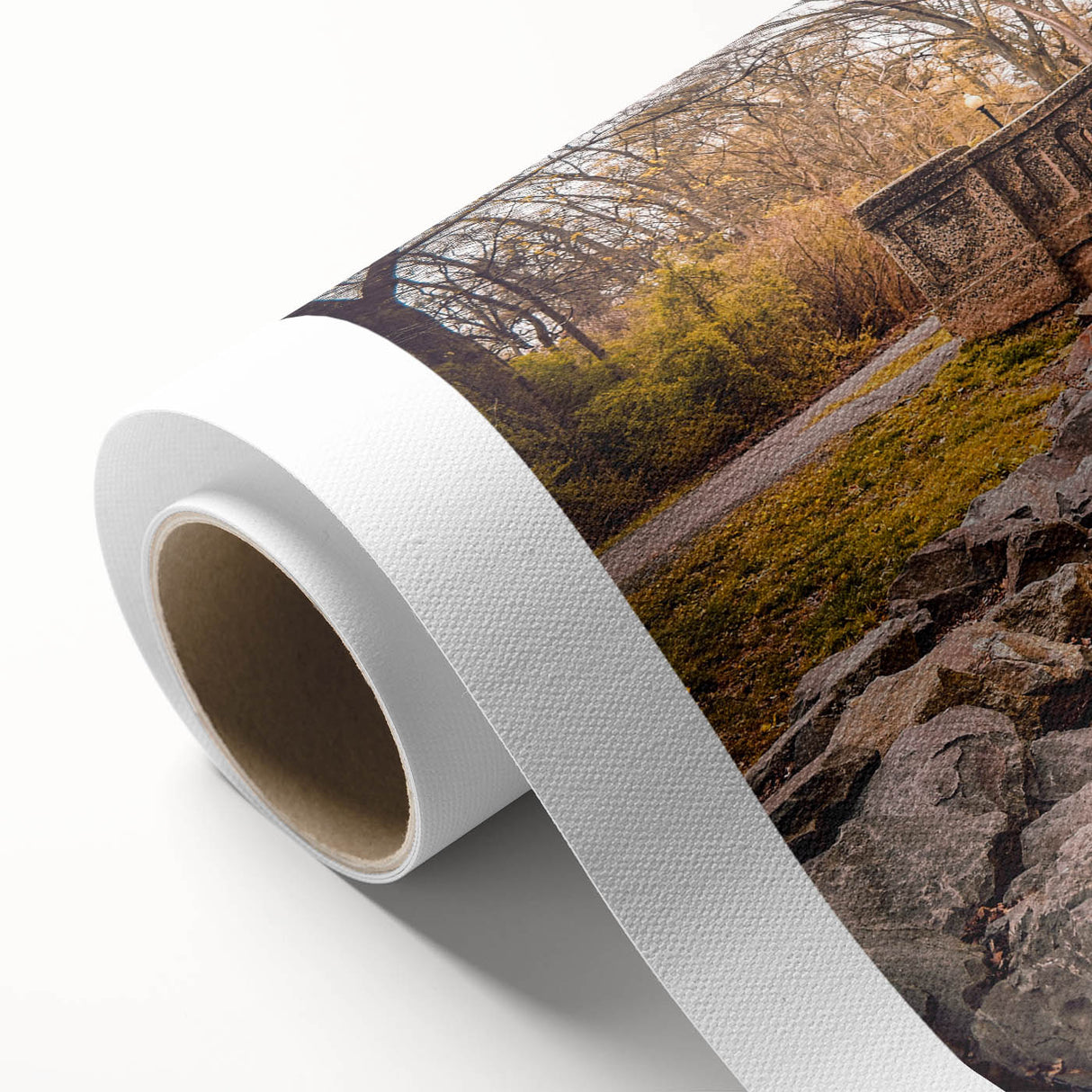 Art deco poster of a New Jersey scenery in pastel colors on rolled canvas, ideal for nursery wall art.